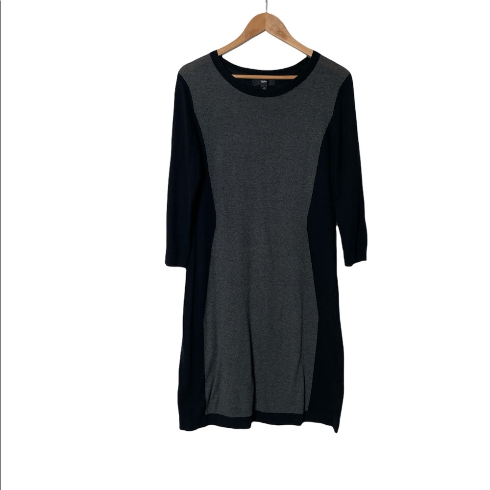 🤩 Gorgeous slimming Massimo black and gray dress size L.